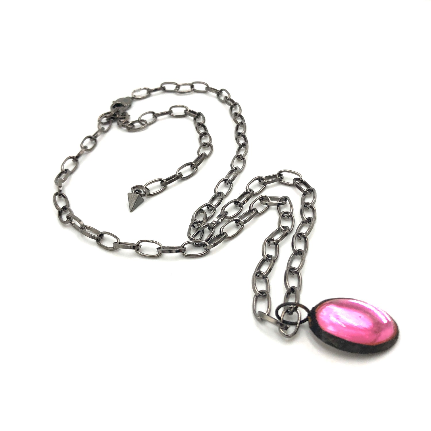 pink layering jewelry