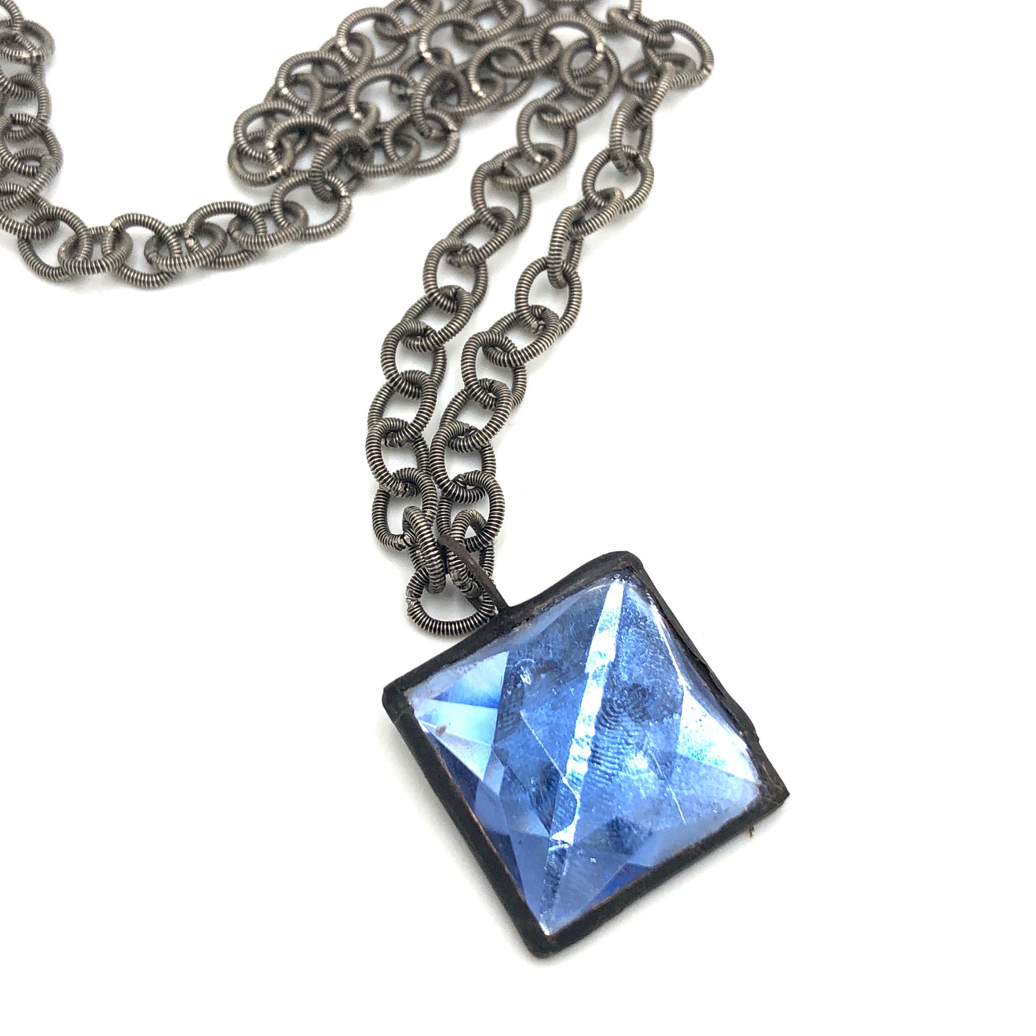 grungy blue pendant