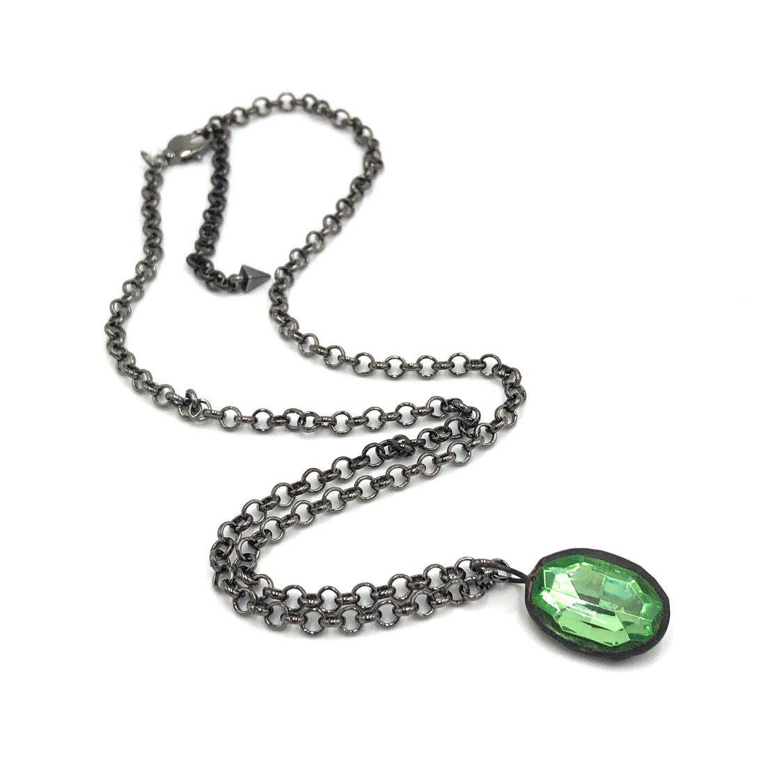 Lime Shine-On Oval Layering Necklace