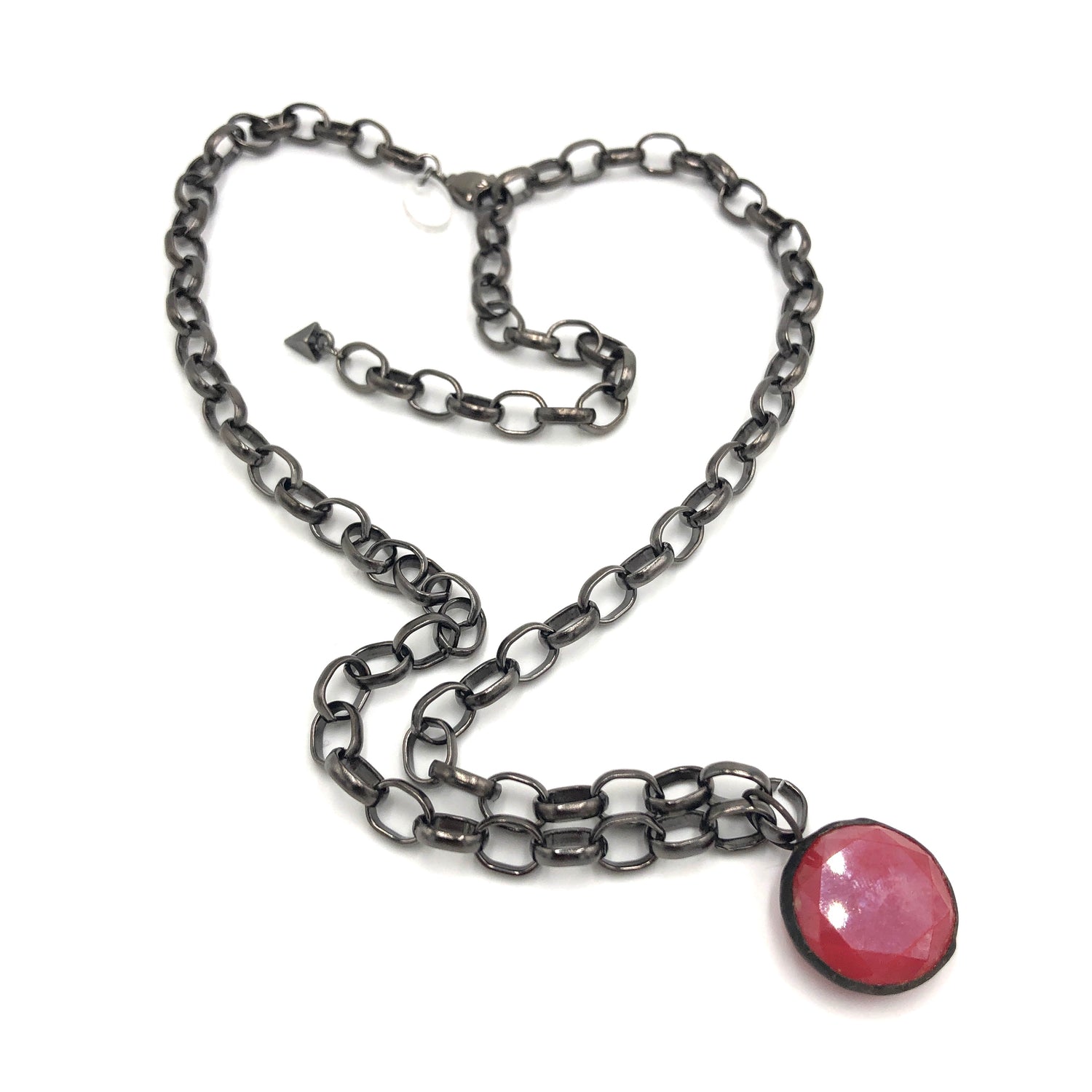 red chain necklace