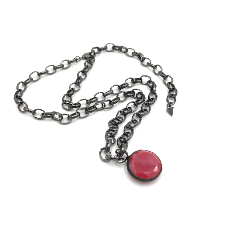 leetie layering necklace red
