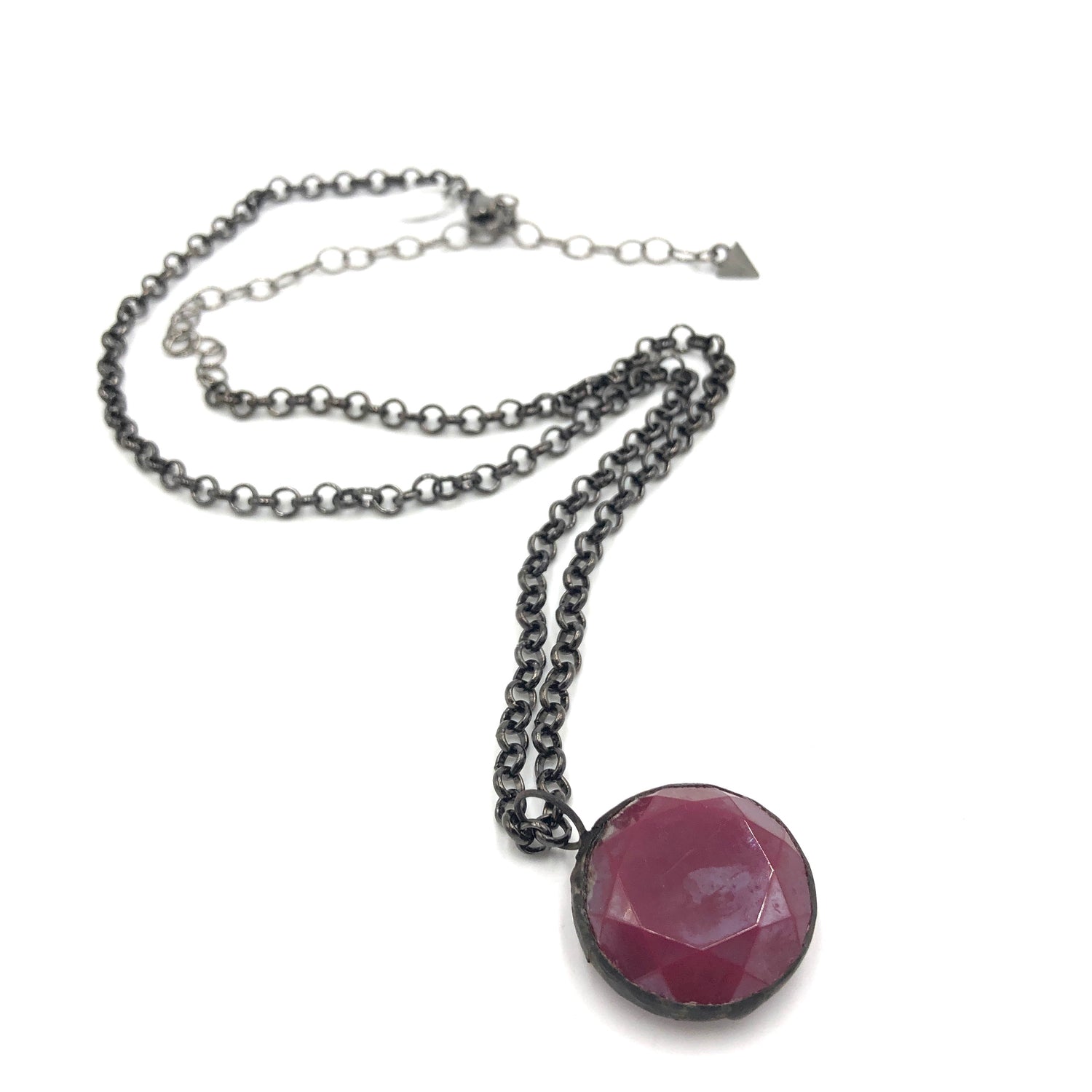 tiny purple charm necklace