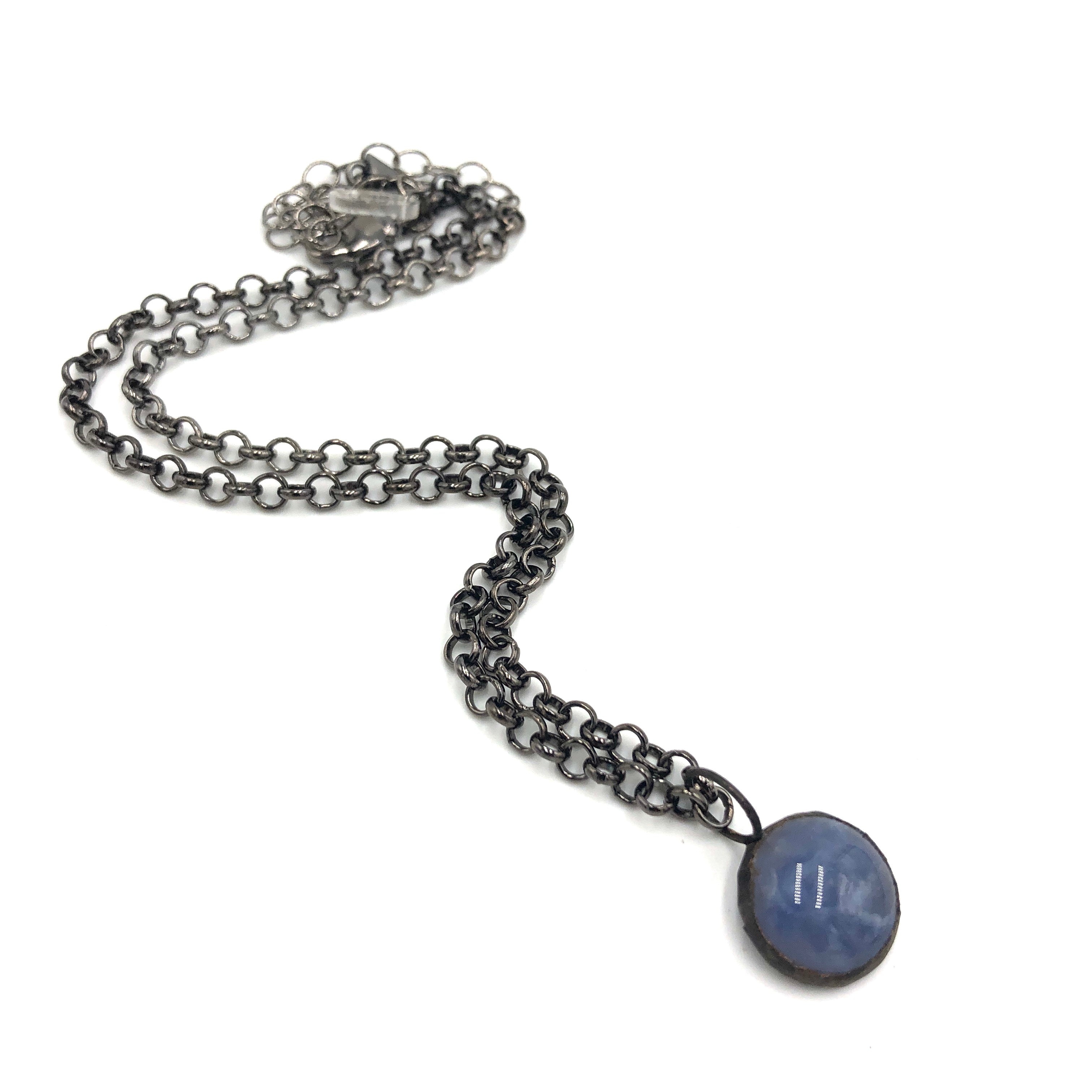 pendant necklace blue