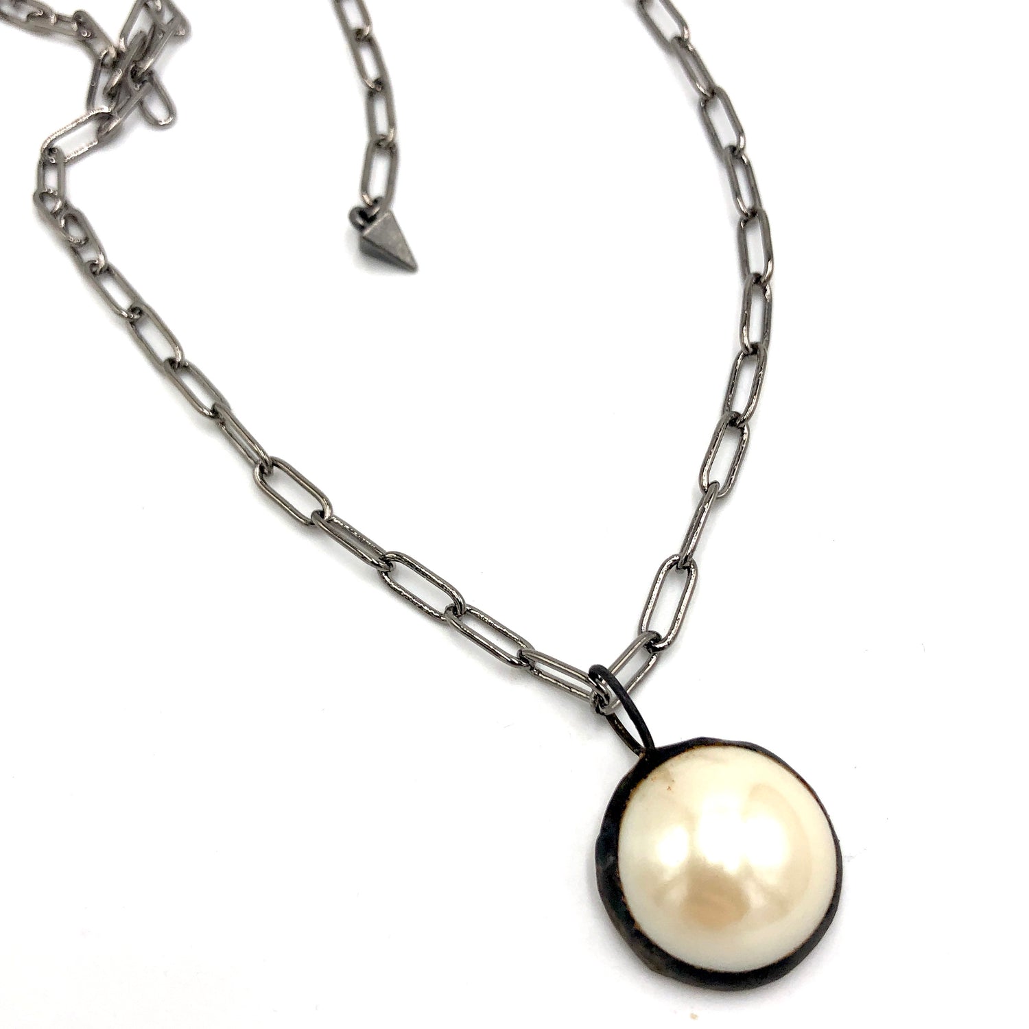 antique pearl pendant necklace