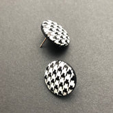 carved houndstooth earrings