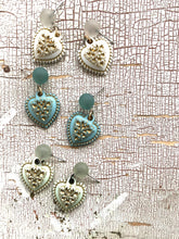 gilded heart earrings