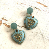 antique blue earrings