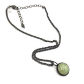 sage green marbled necklace