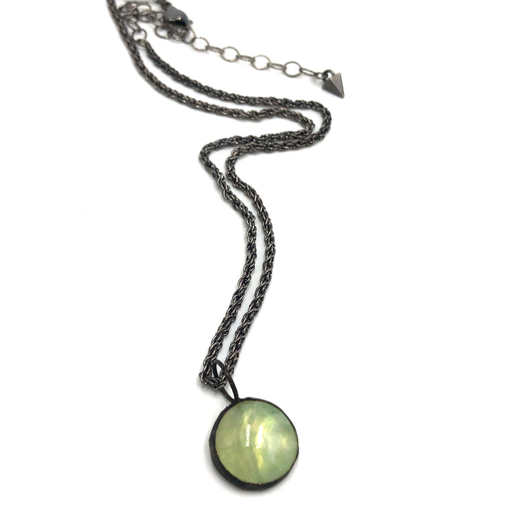 green luster necklace