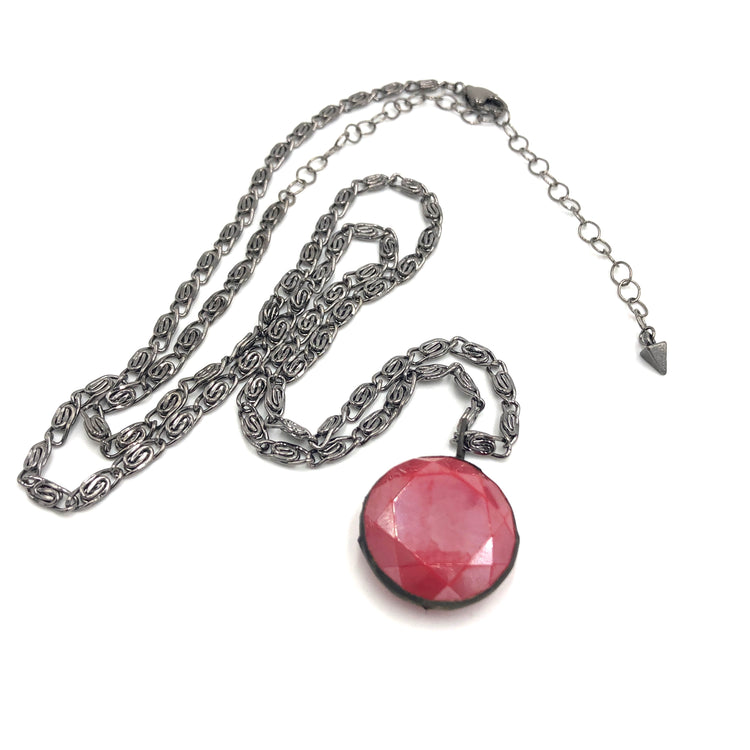 red lucite necklace