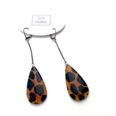 leopard drop earrings