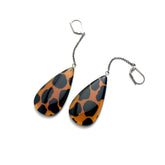 leopard leverback earrings