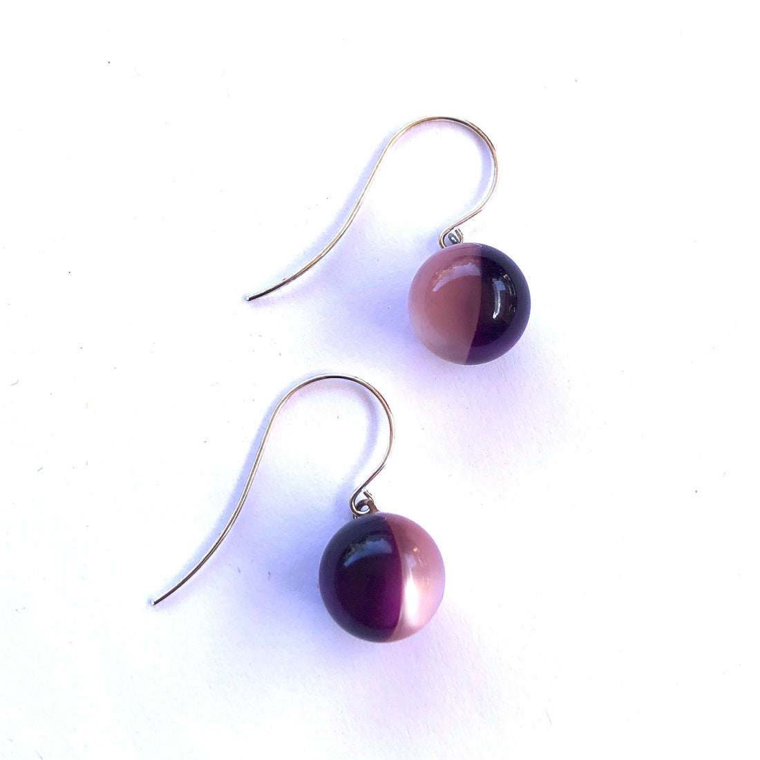 Pink &amp; Purple Harlequin Drop Earrings