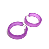 big violet earrings