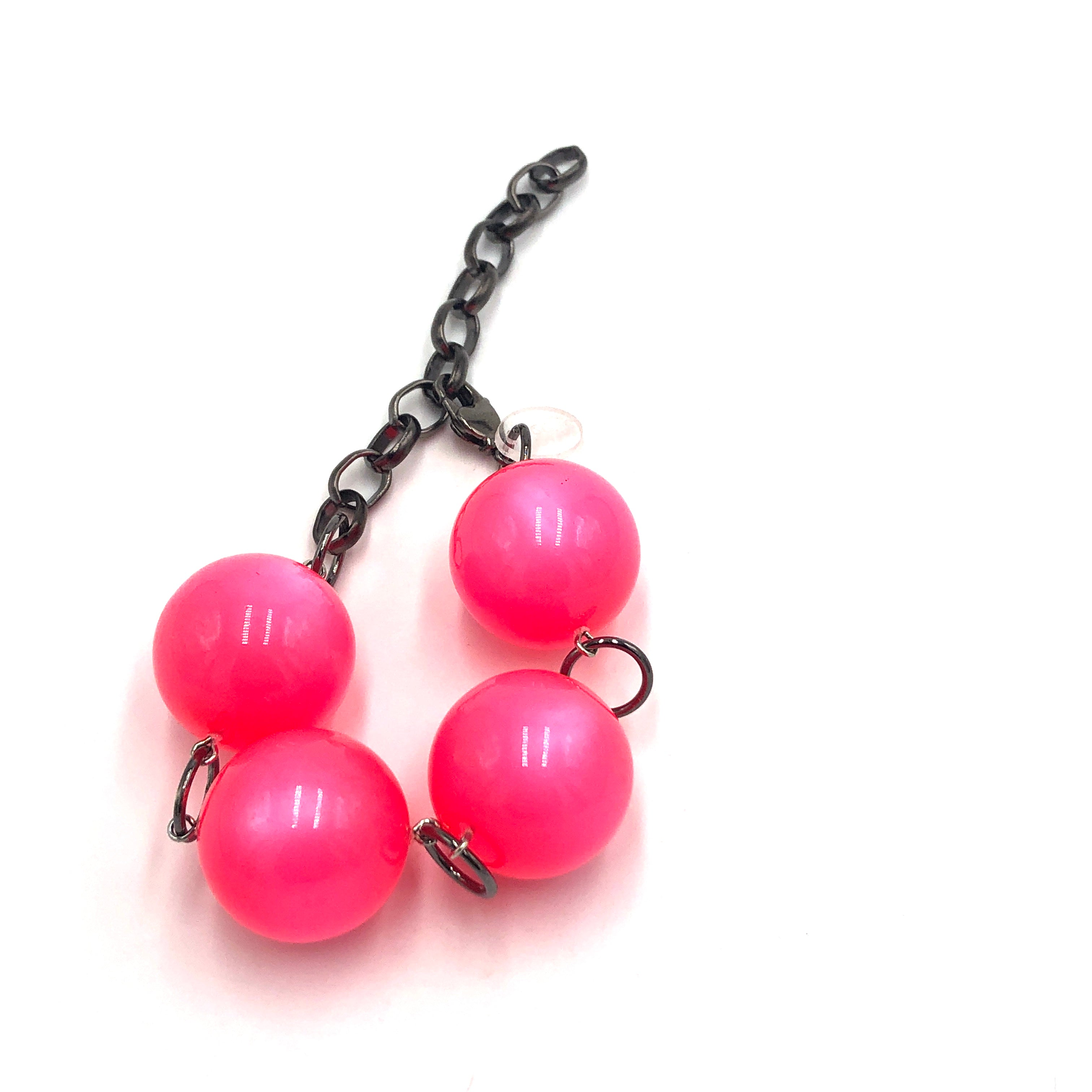 neon pink bauble bracelet