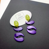 olive purple earrings