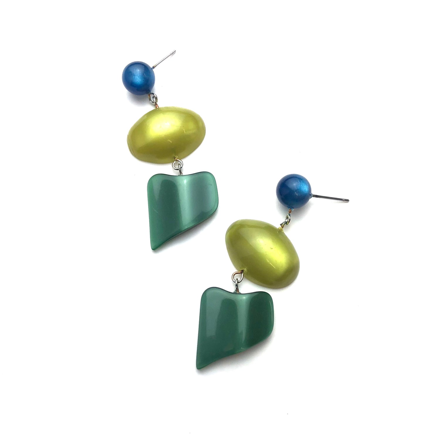 olive long earrings