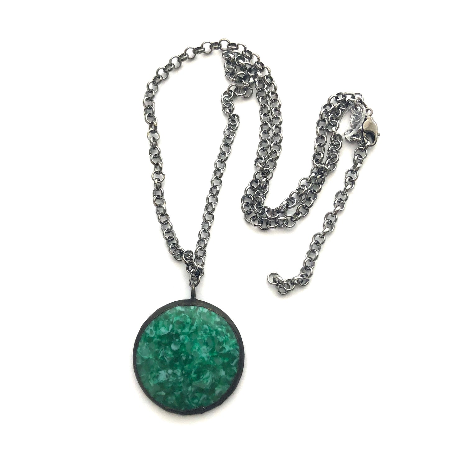 green speckled necklace