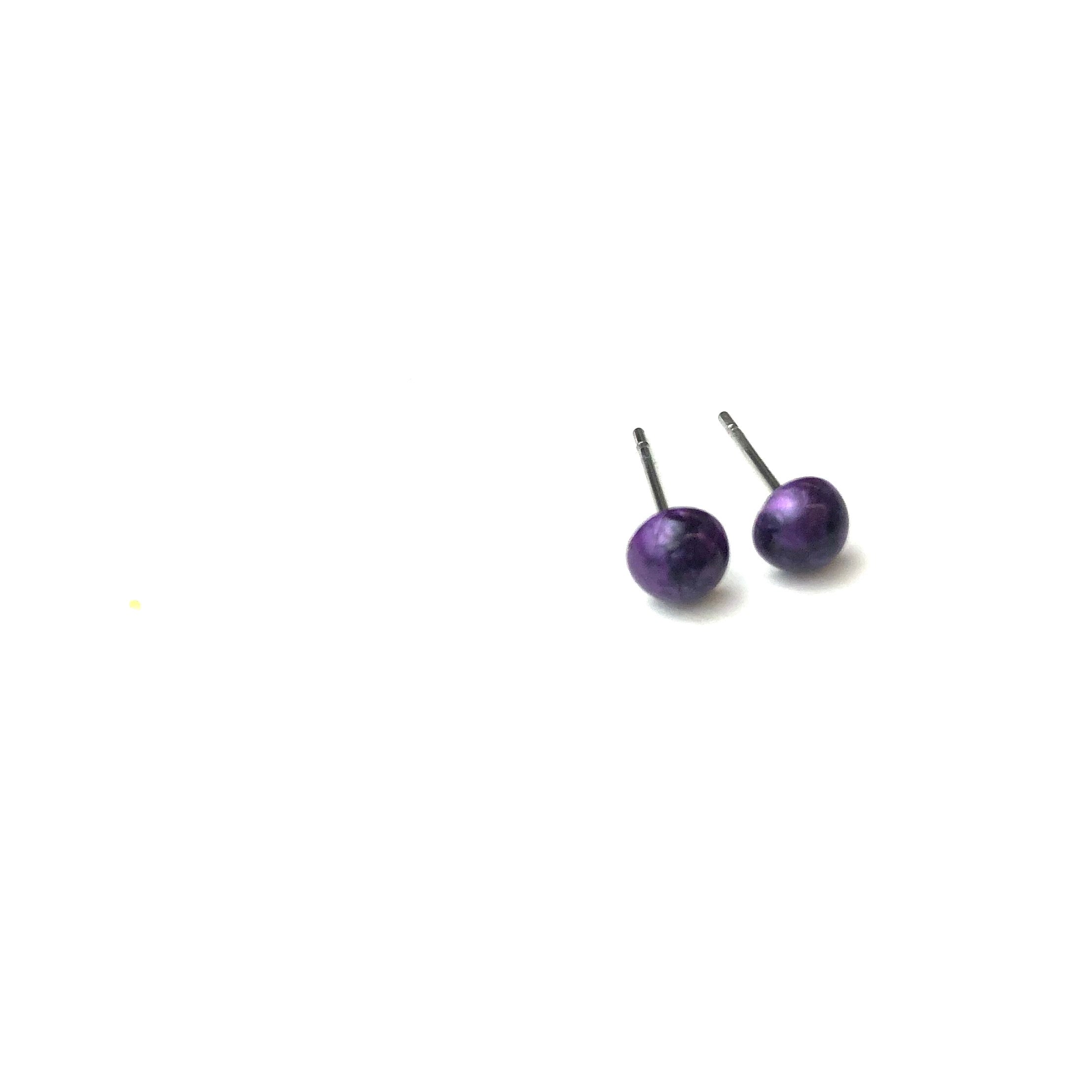 mini studs purple