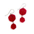 red stained glass earrings