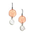 peach pearl drop earrings