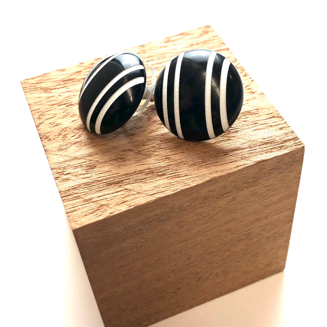 black and white earrings