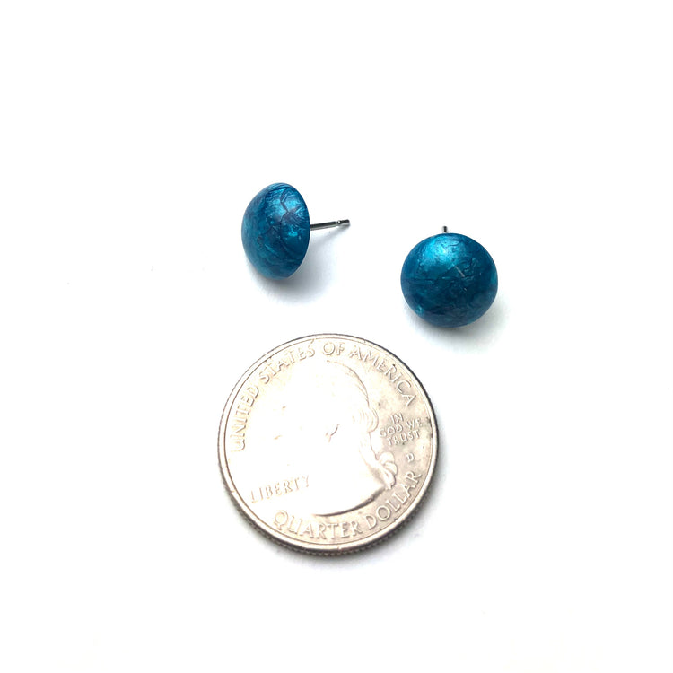 aqua blue watery earrings