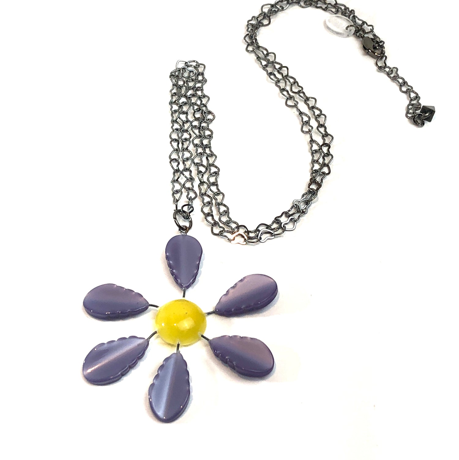 Lilac Sunflower Necklace