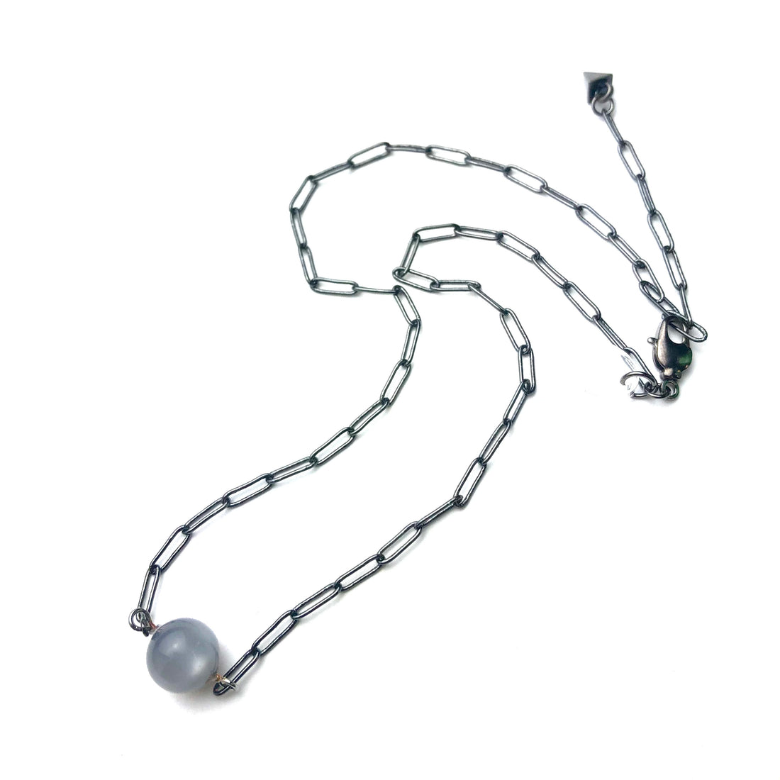 gray bead necklace