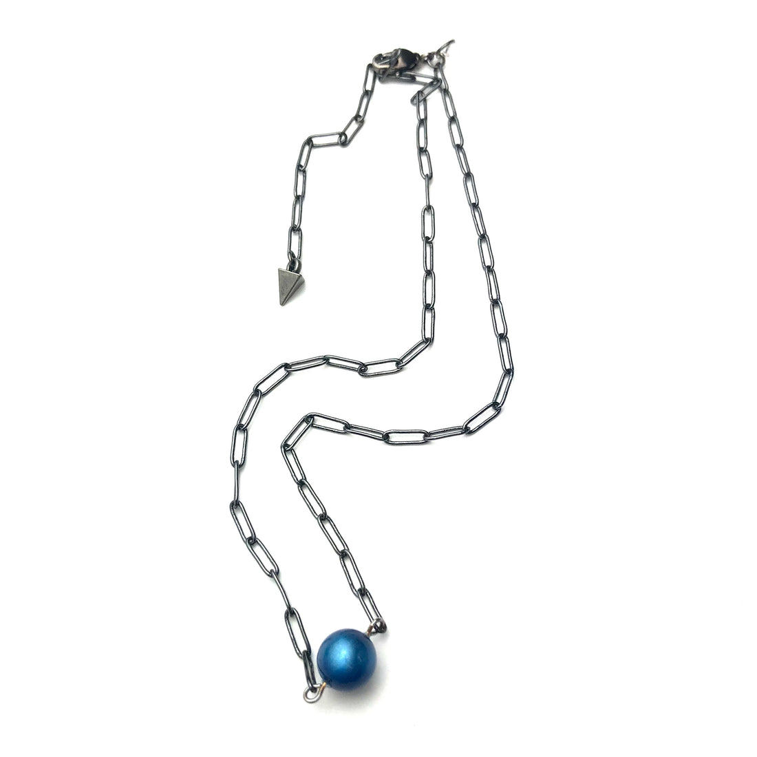 peacock blue moonglow necklace