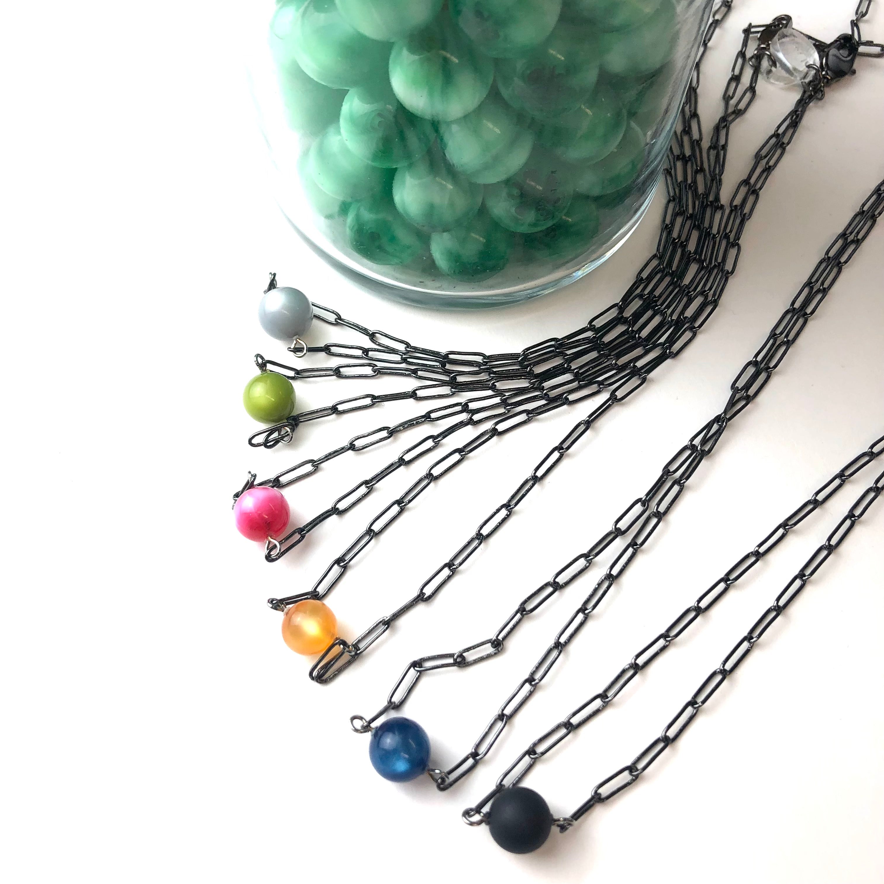 simple bead paperclip necklaces