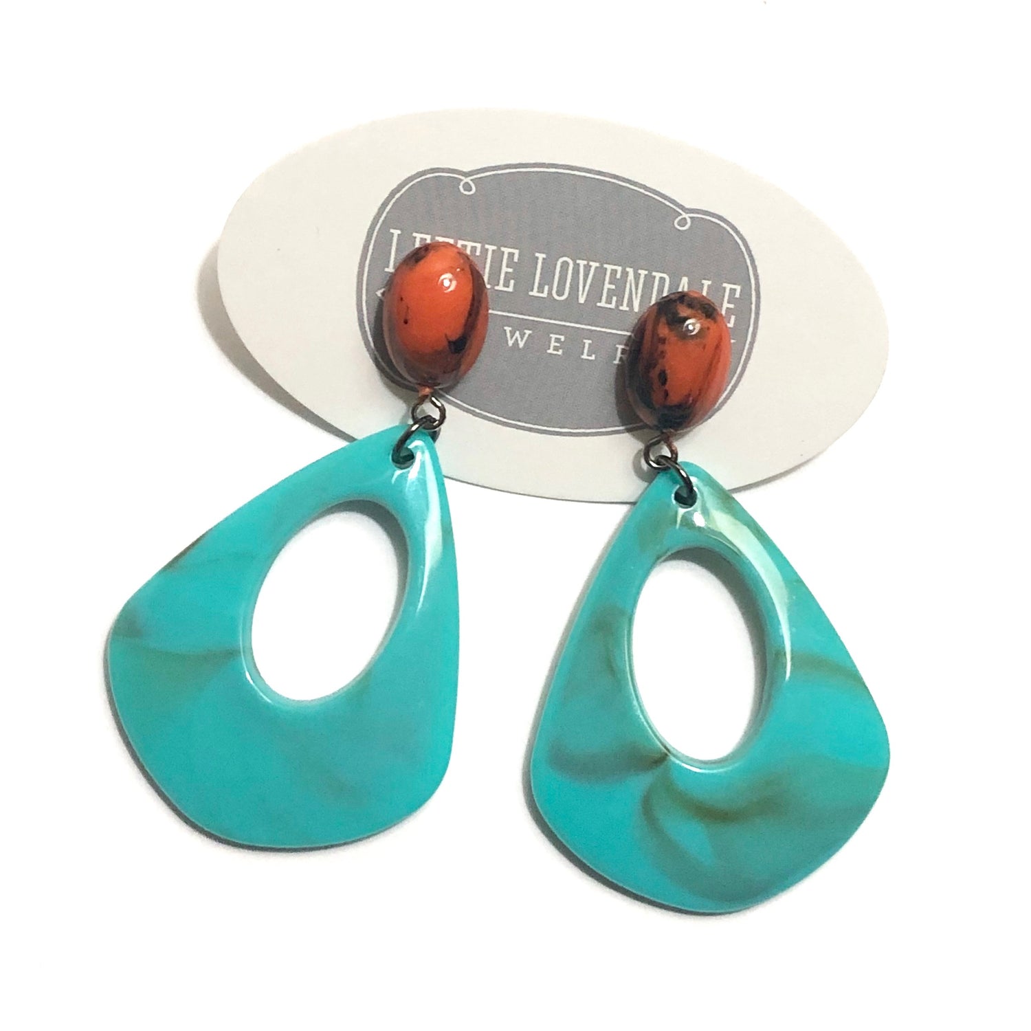 turquoise teardrop earrings