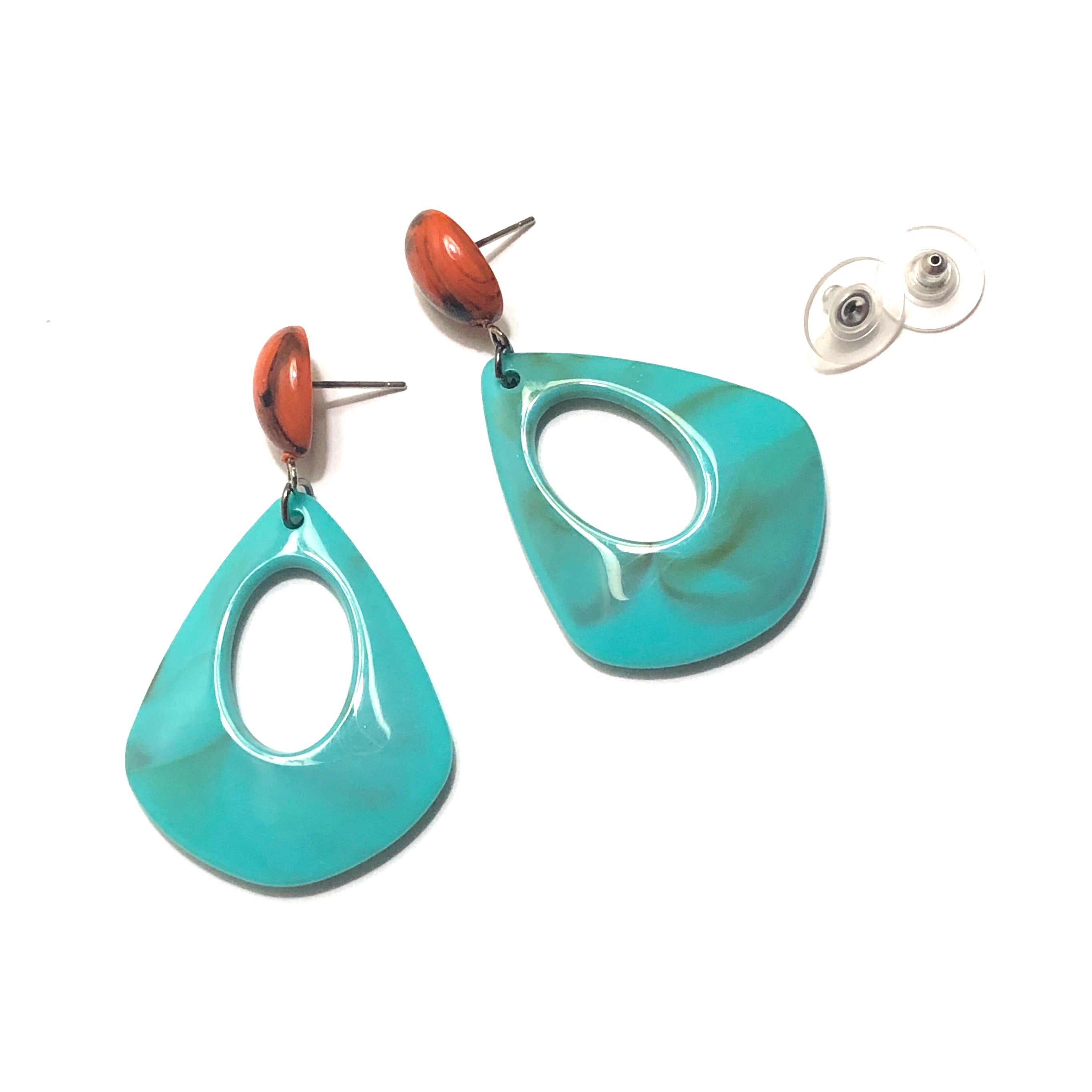 coral turquoise earrings
