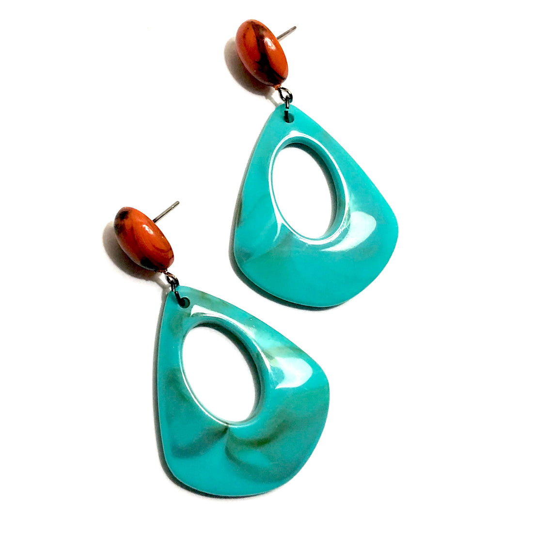 turquoise coral mimi earrings