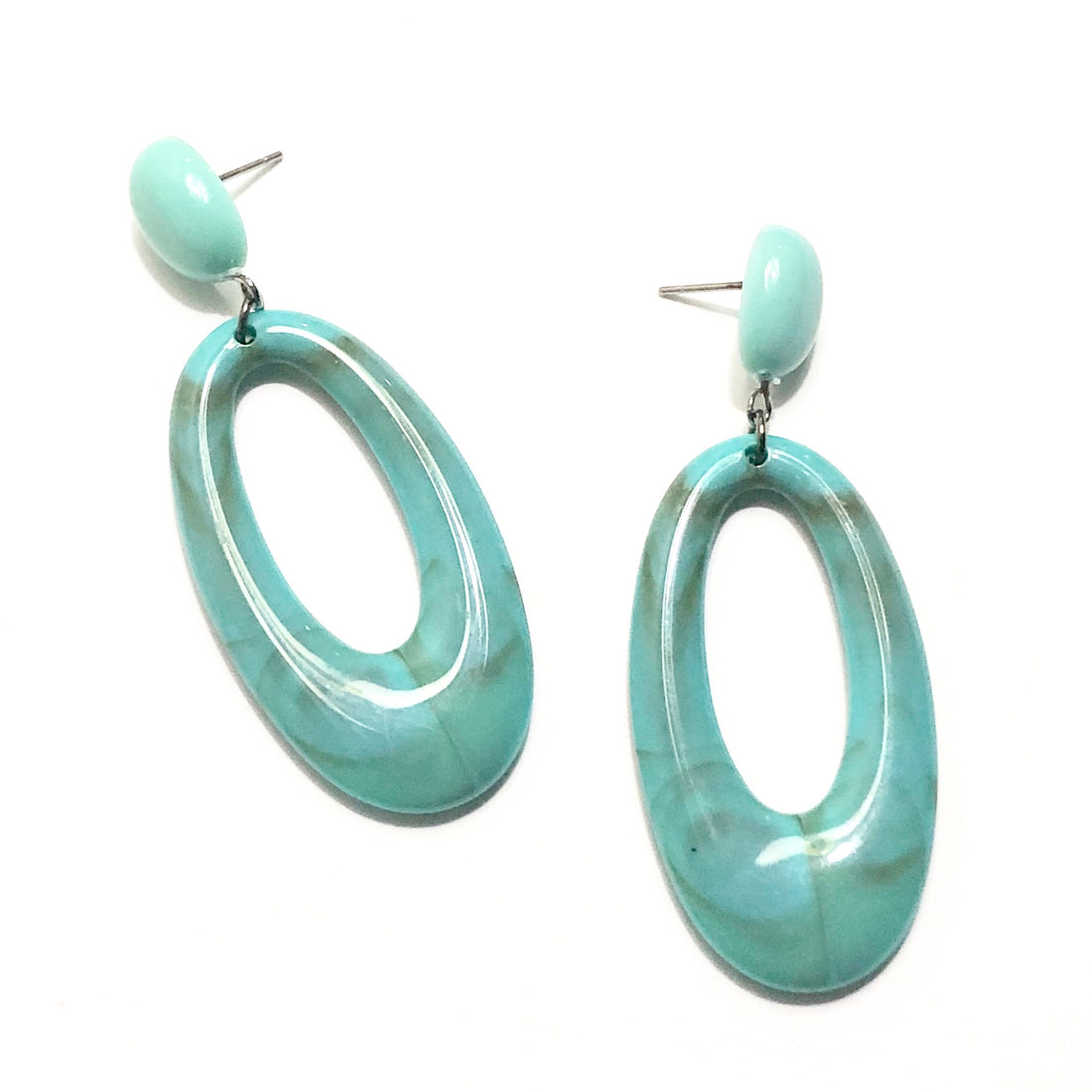 marbled acrylic statement earrings