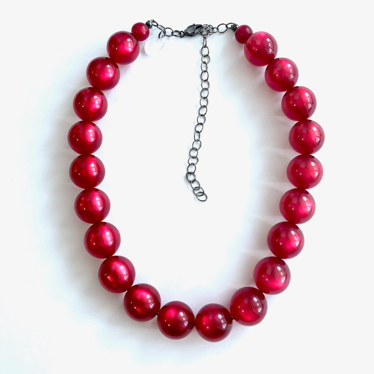 red lucite necklace