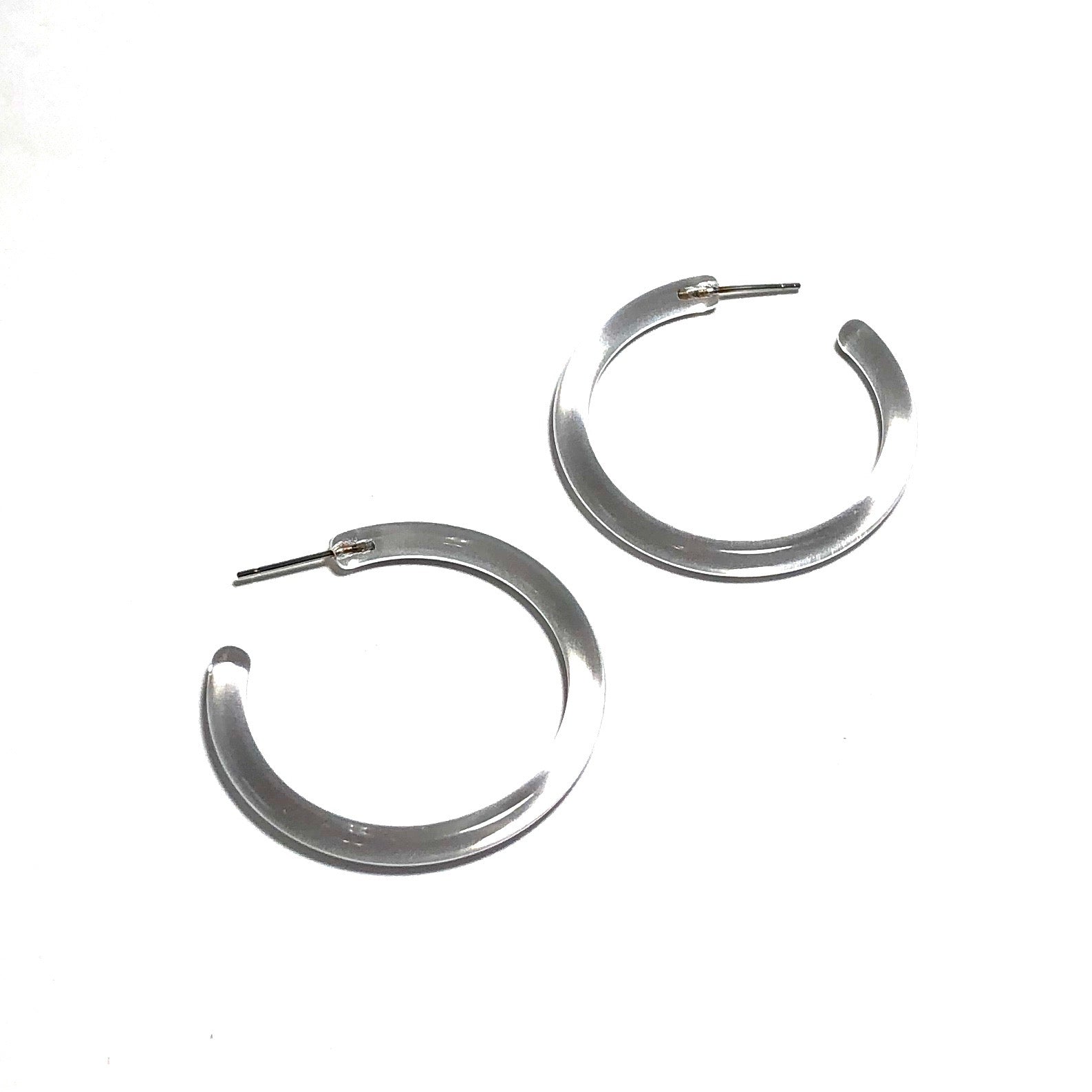 transparent hoop earrings