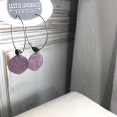 gun metal earrings purple