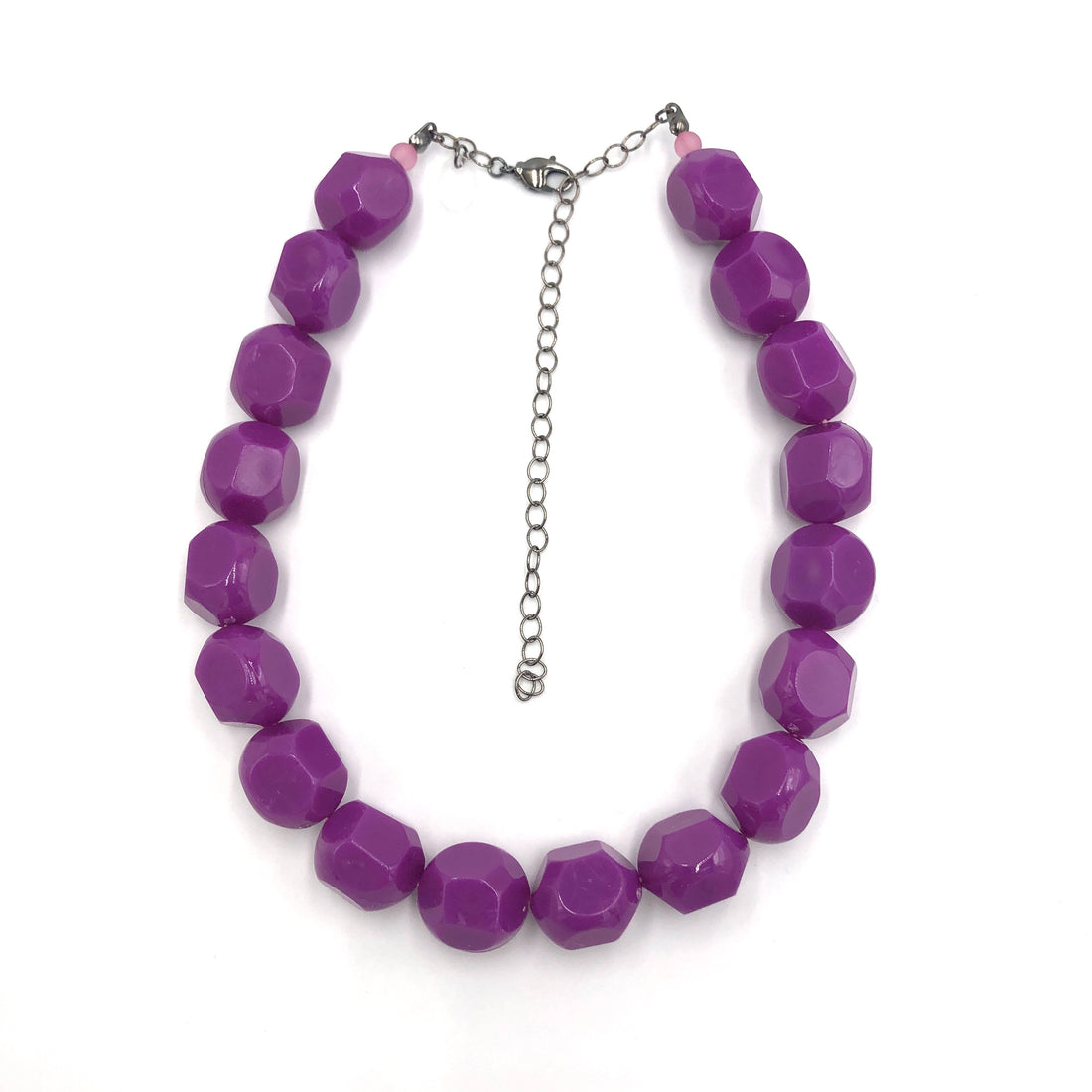 Violet Chunky Facet Marco Necklace