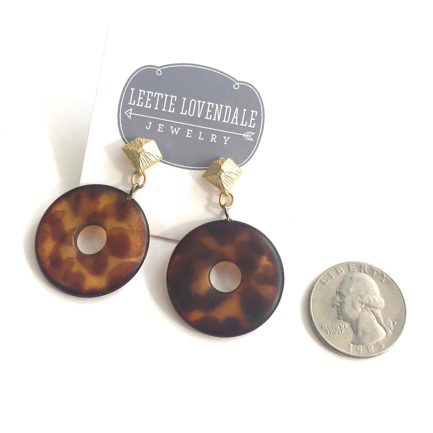 matte tortoise earrings