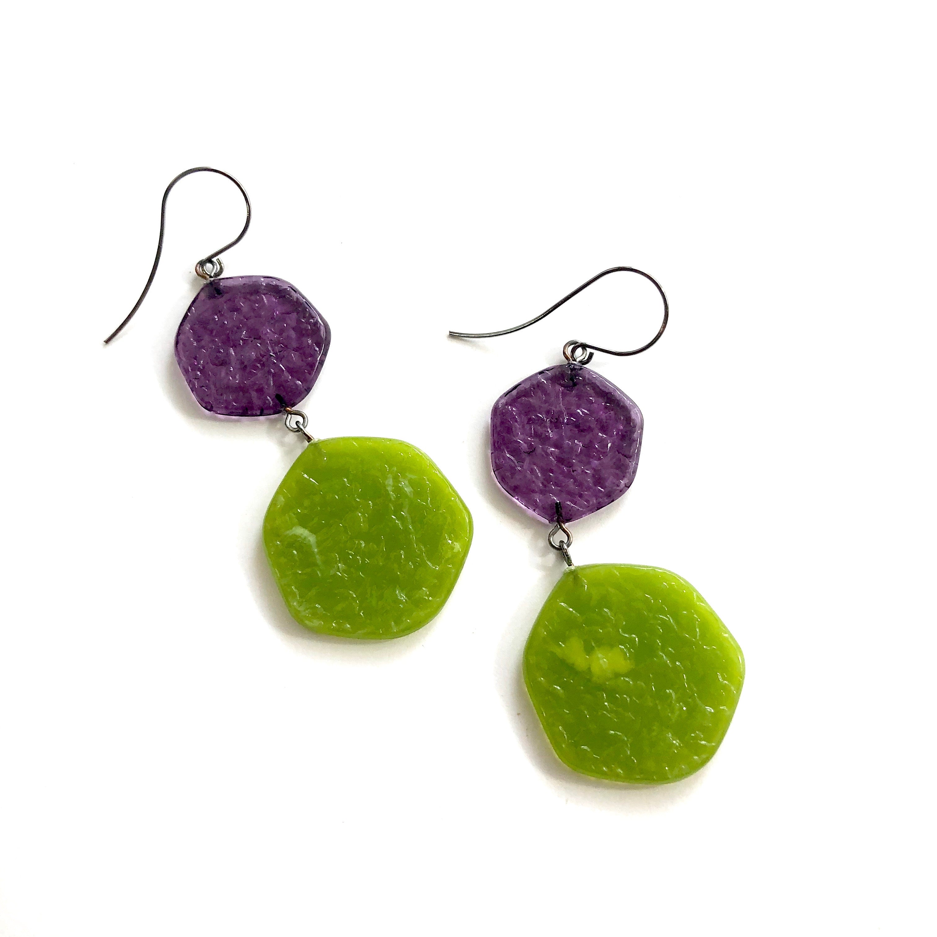 purple earrings