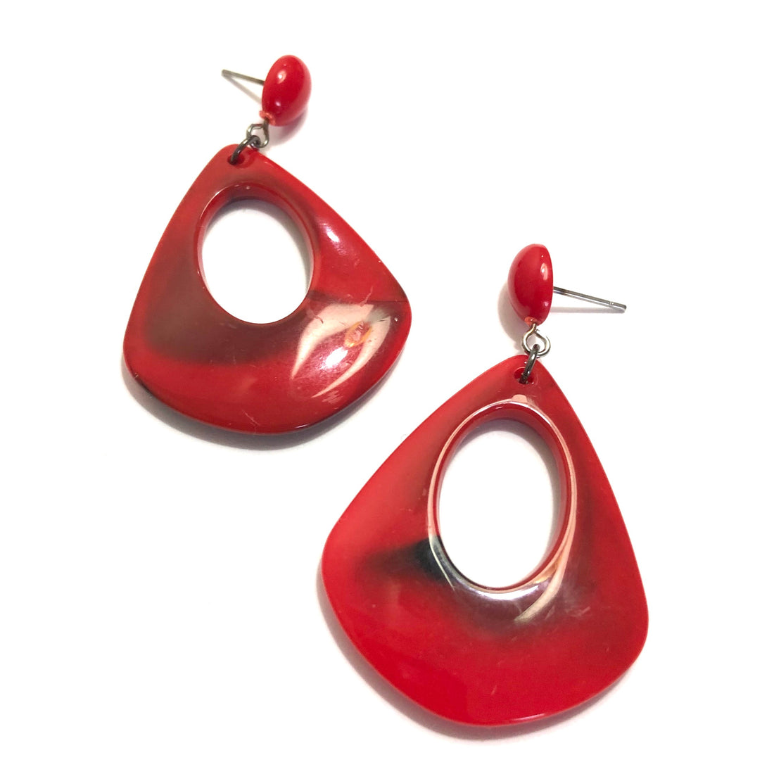 red mimi earrings