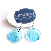 Turquoise lucite earrings