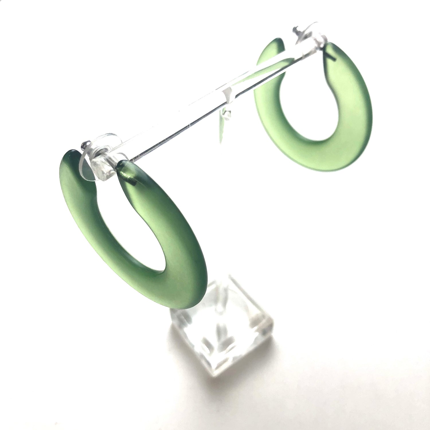 sea glass green hoops