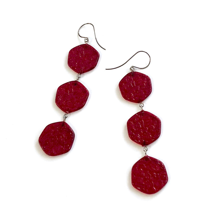 long red lucite earrings