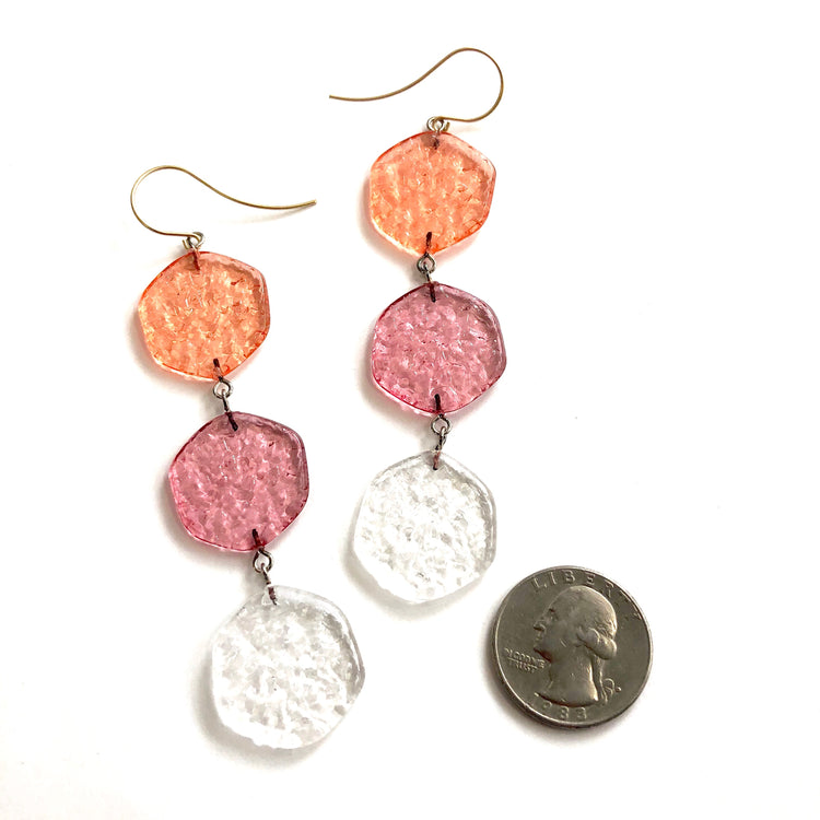 fruit stained glass earrings