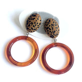 animal lucite earrings
