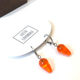 bright orange spike earrings