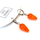 bright orange earrings cuff