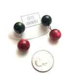 green and red earrings